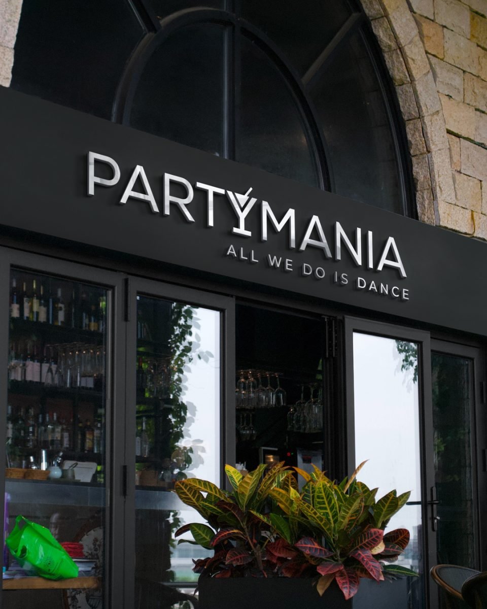 Partymania — prikaz vizuelnog identiteta
