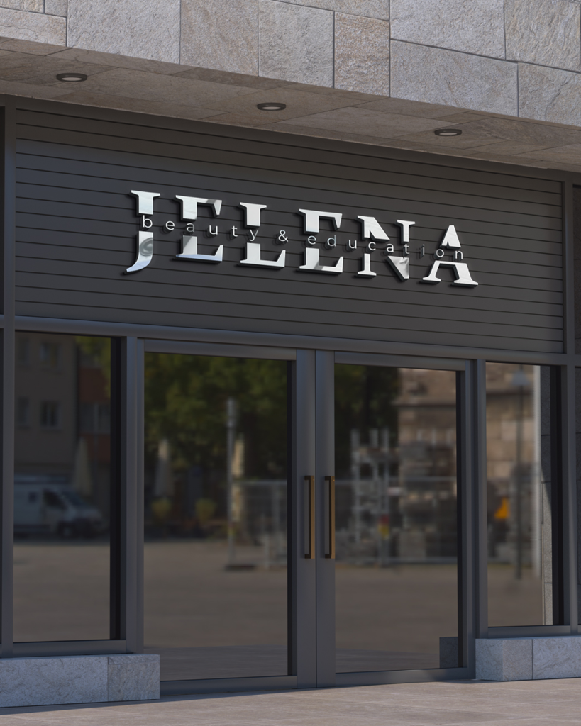 Jelena Beauty & Education — prikaz vizuelnog identiteta
