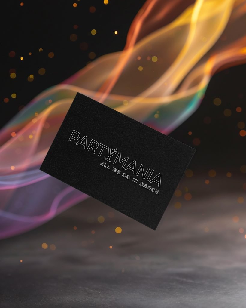 Partymania — prikaz vizuelnog identiteta