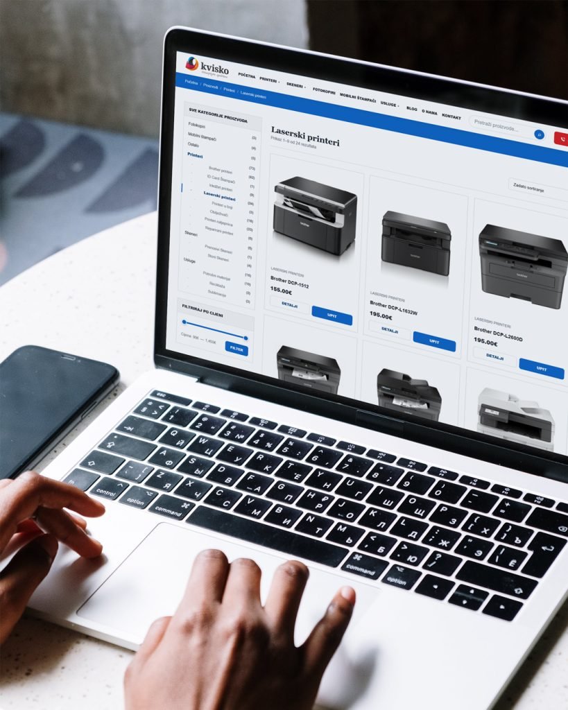 Kvisko website mockup