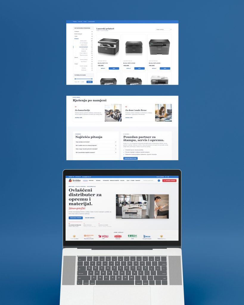 Kvisko website mockup