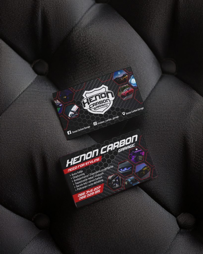 Xenon Carbon service card design