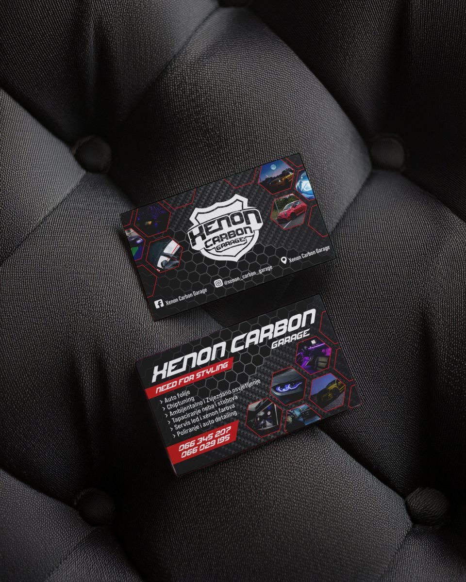 Xenon Carbon service card design