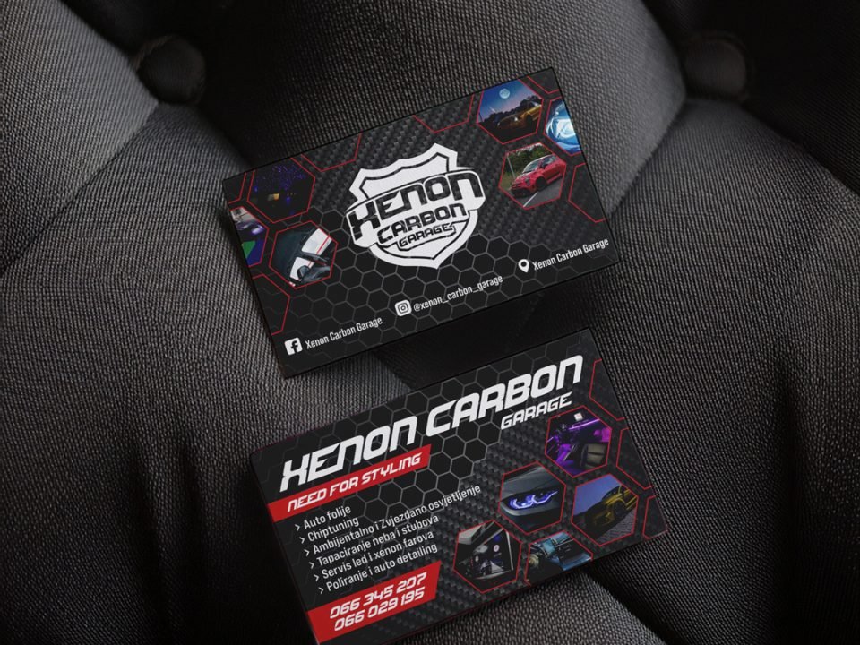Xenon Carbon service card design