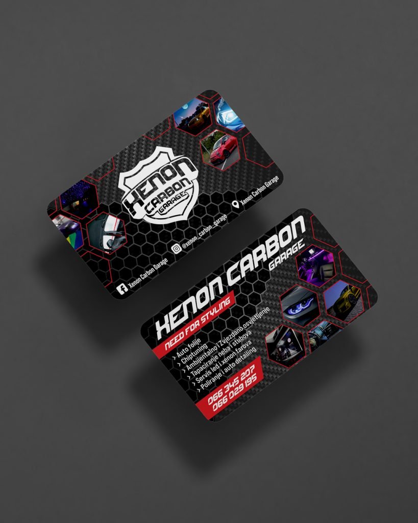 Xenon Carbon service card design
