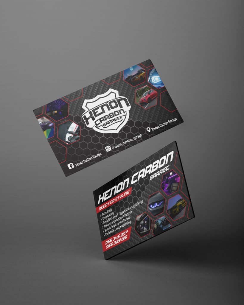 Xenon Carbon service card design