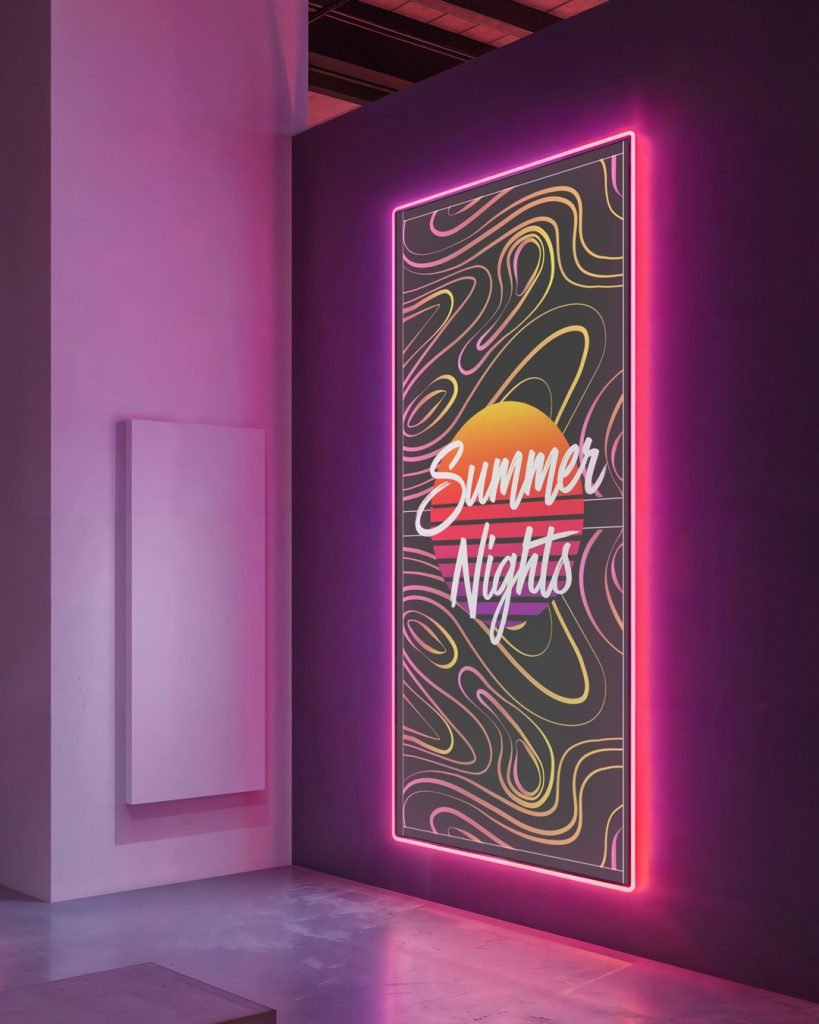 Summer Nights poster in an interior setting