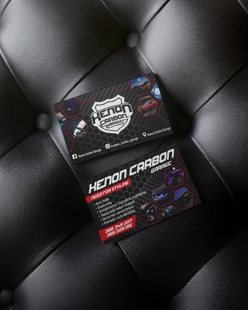 Xenon Carbon service card design
